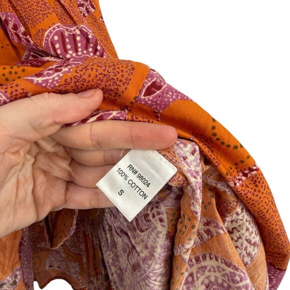 House of Harlow1960 x Nicole Richie Orange Floral Mini Dress Preppy Womens Small - Picture 6 of 9